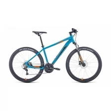 Горный велосипед FORWARD Apach 27,5 3.0 disc 2021 рост 17" фиолетовый/зеленый